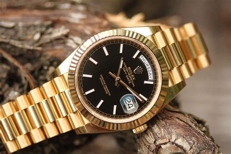 rolex day date black dial